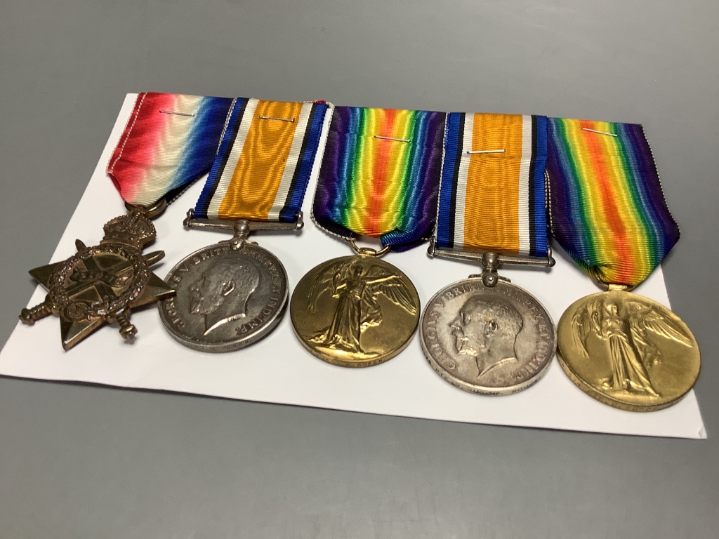 Two WW1 medal groups awarded to brothers G & R Burch